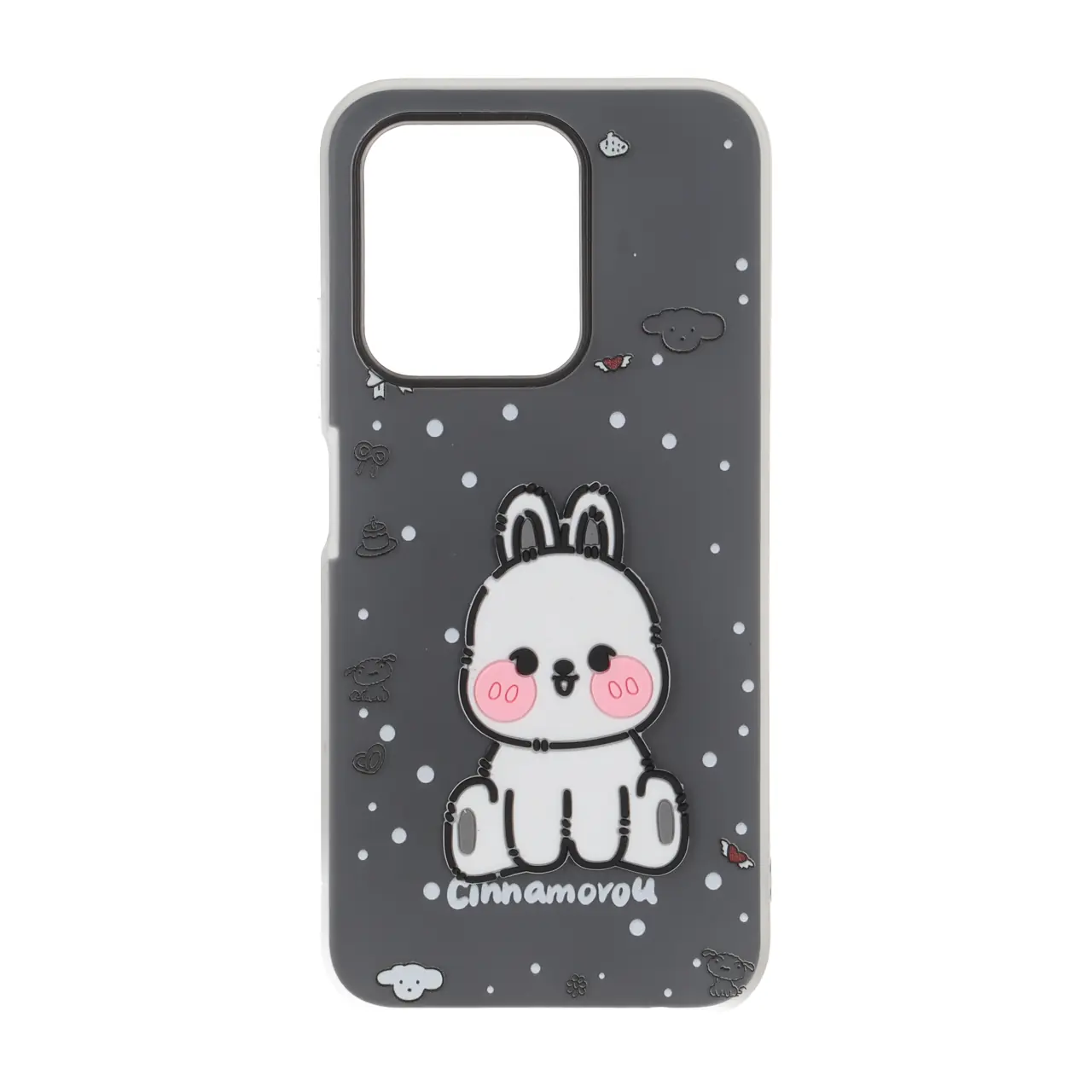 قاب دو لایه مات عروسک برجسته Xiaomi Redmi 15C / Poco C85 - مشکی