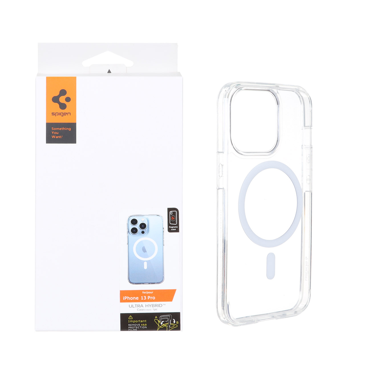 قاب Spigen اورجینال دور ژله ای شفاف MagSafe مدل Apple iPhone 13 Pro (پک دار)