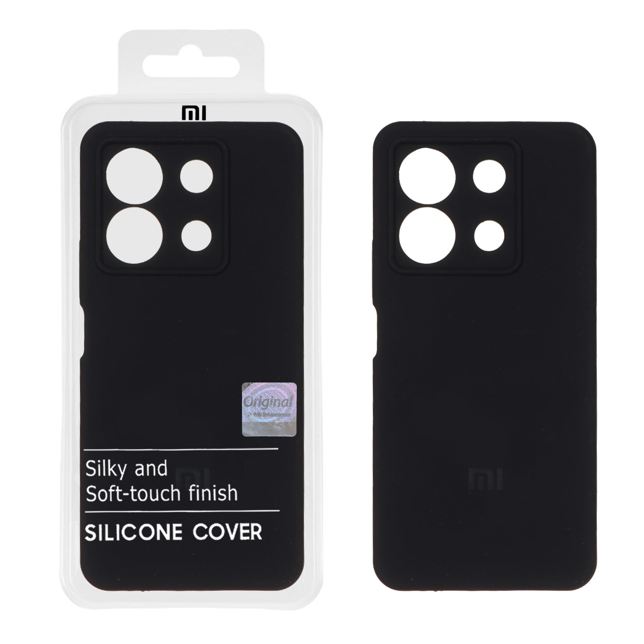 قاب سیلیکونی پاک کنی اورجینال Master Quality مدل Xiaomi Redmi Note 13 Pro 5G / Poco X6 5G - مشکی (پک دار)