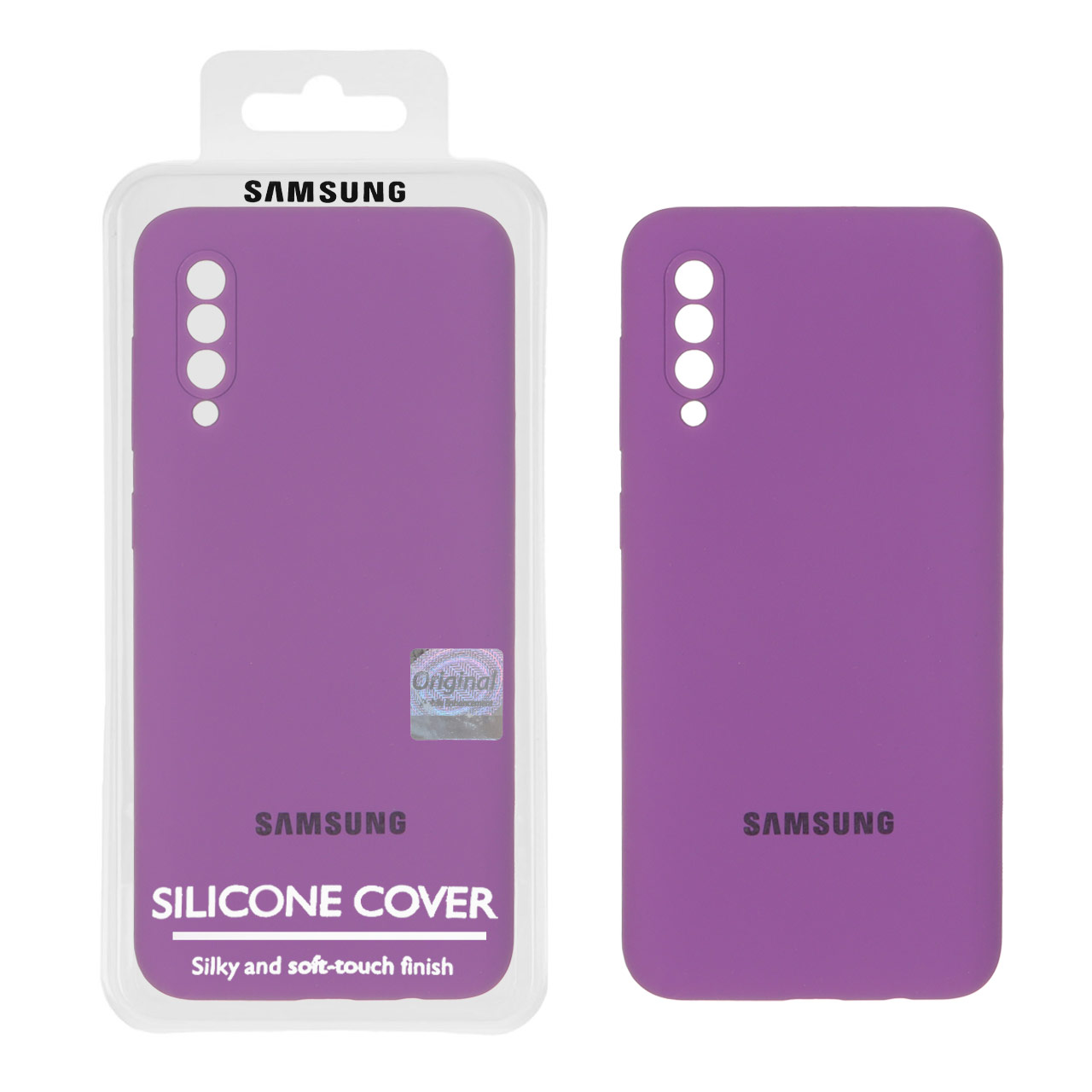 قاب سیلیکونی پاک کنی اورجینال Master Quality مدل Samsung Galaxy A50 / A50s / A30s - ارغوانی (پک دار)