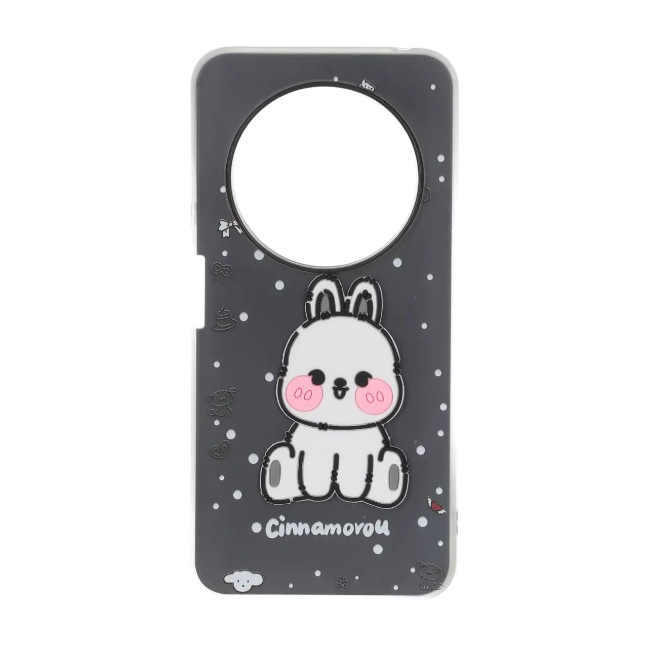 قاب دو لایه مات عروسک برجسته Xiaomi Redmi 14C / Redmi A4 / Poco C75 - مشکی