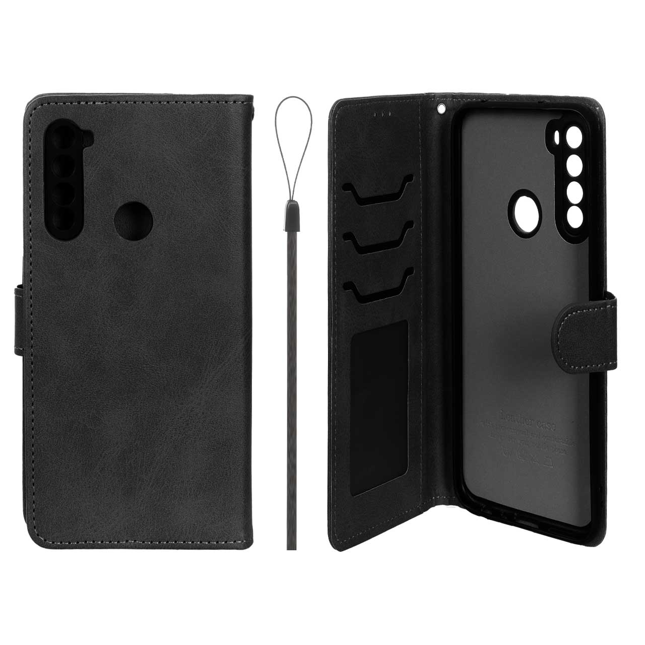 کیف موبایل مگنتی درجه یک داخل خز MNC Plus مدل Xiaomi Redmi Note 8 - مشکی