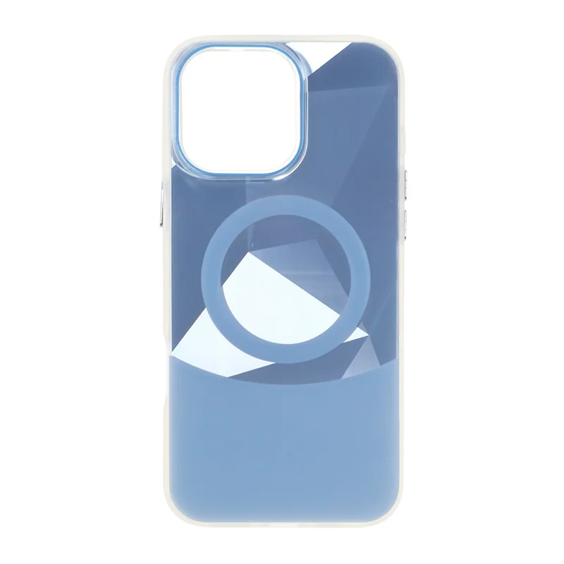 قاب الماسی براق طرح مگ سیف Apple iPhone 16 Pro Max - آبی