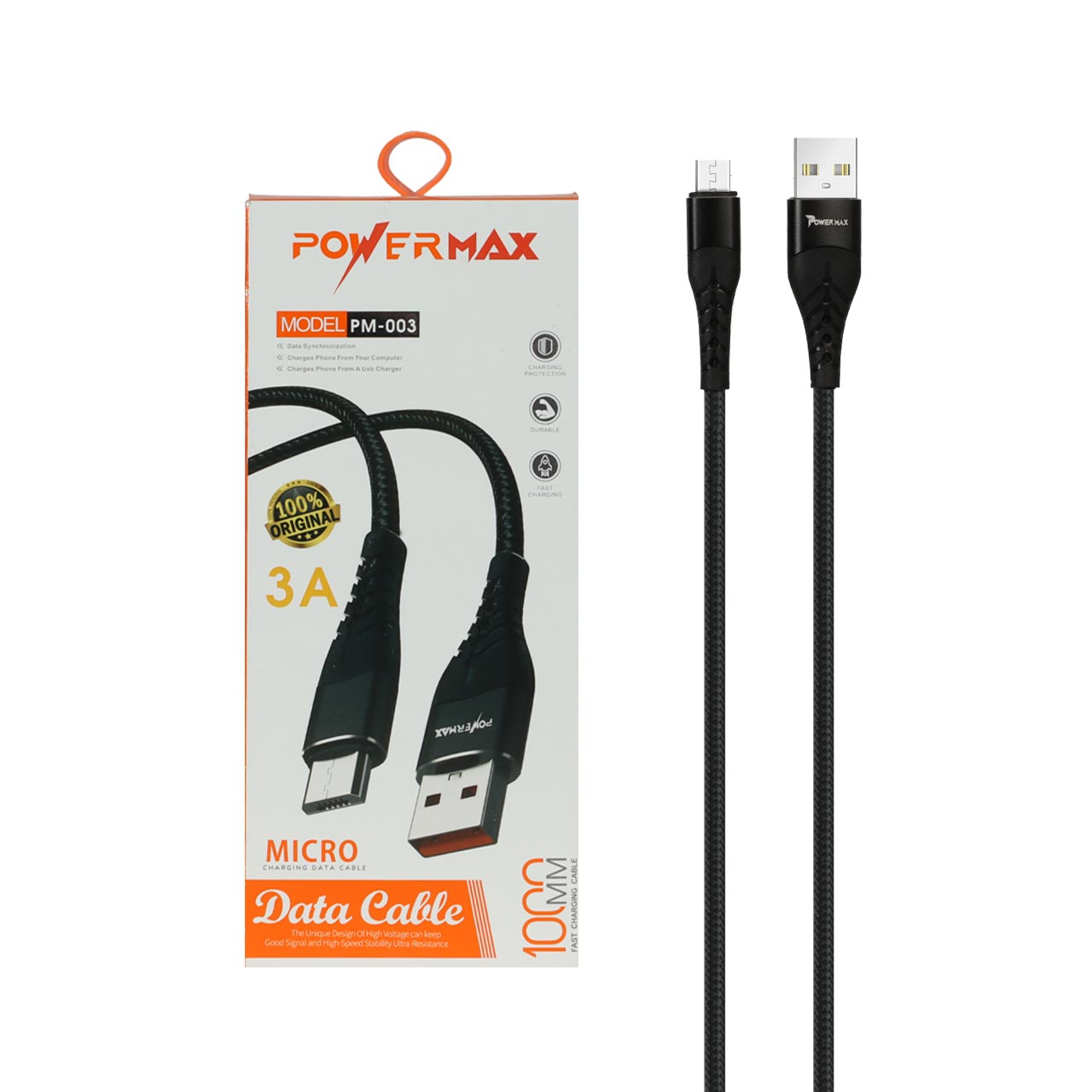 کابل شارژ فست اندروید Power Max مدل PM-003 - سفید
