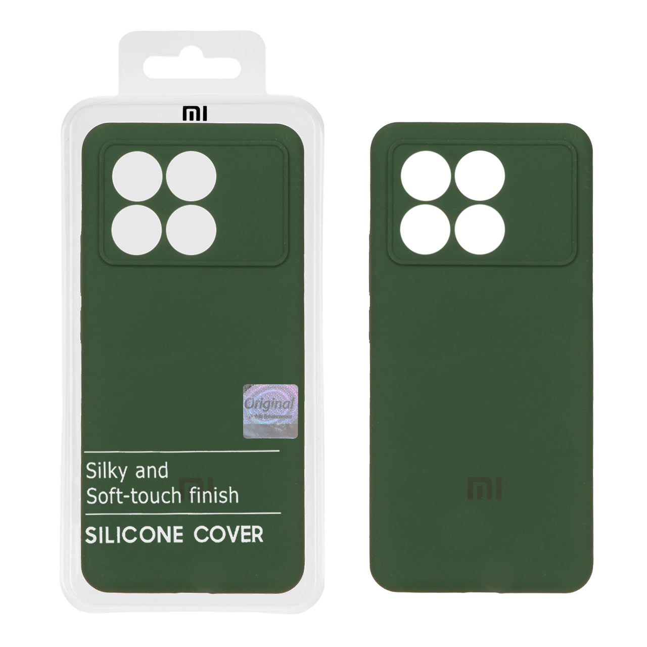 قاب سیلیکونی پاک کنی اورجینال Master Quality مدل Xiaomi Poco X6 Pro 5G / Redmi K70E - سبز تیره (پک دار)