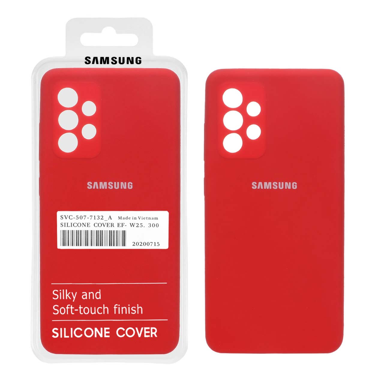 قاب سیلیکونی پاک کنی اورجینال درجه یک Samsung A33 - قرمز (پک دار)