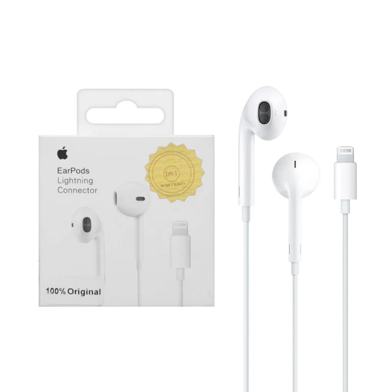 هندزفری با سیم آیفون 7 مدل ORG 100% - سفید - DST (گارانتی شش ماهه)