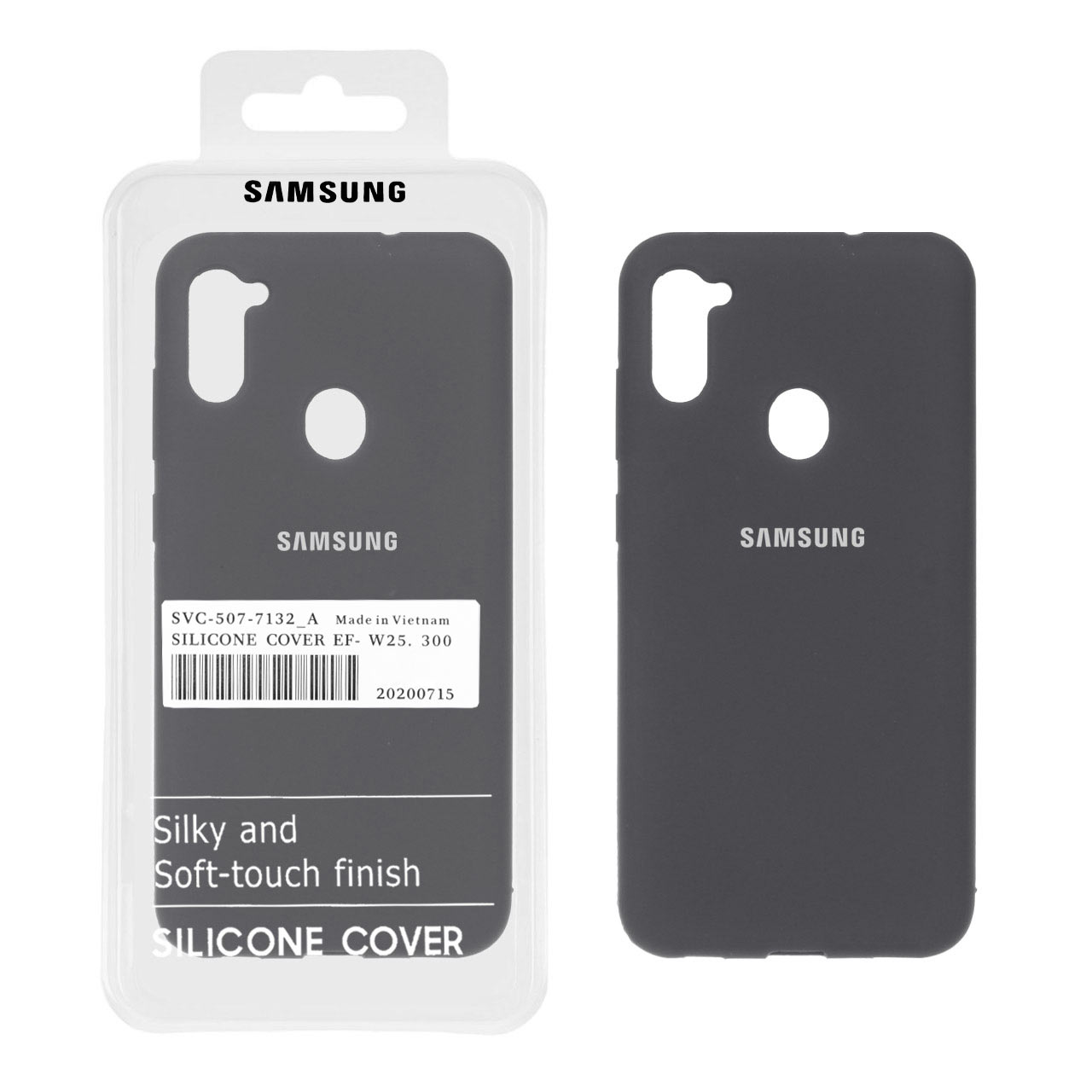 قاب سیلیکونی پاک کنی اورجینال درجه یک Samsung Galaxy A11 / M11 - خاکستری (پک دار)