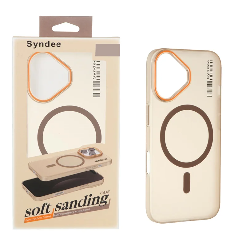 قاب اورجینال Syndee پشت مات MagSafe مدل Apple iPhone 16 - صحرایی (پک دار)