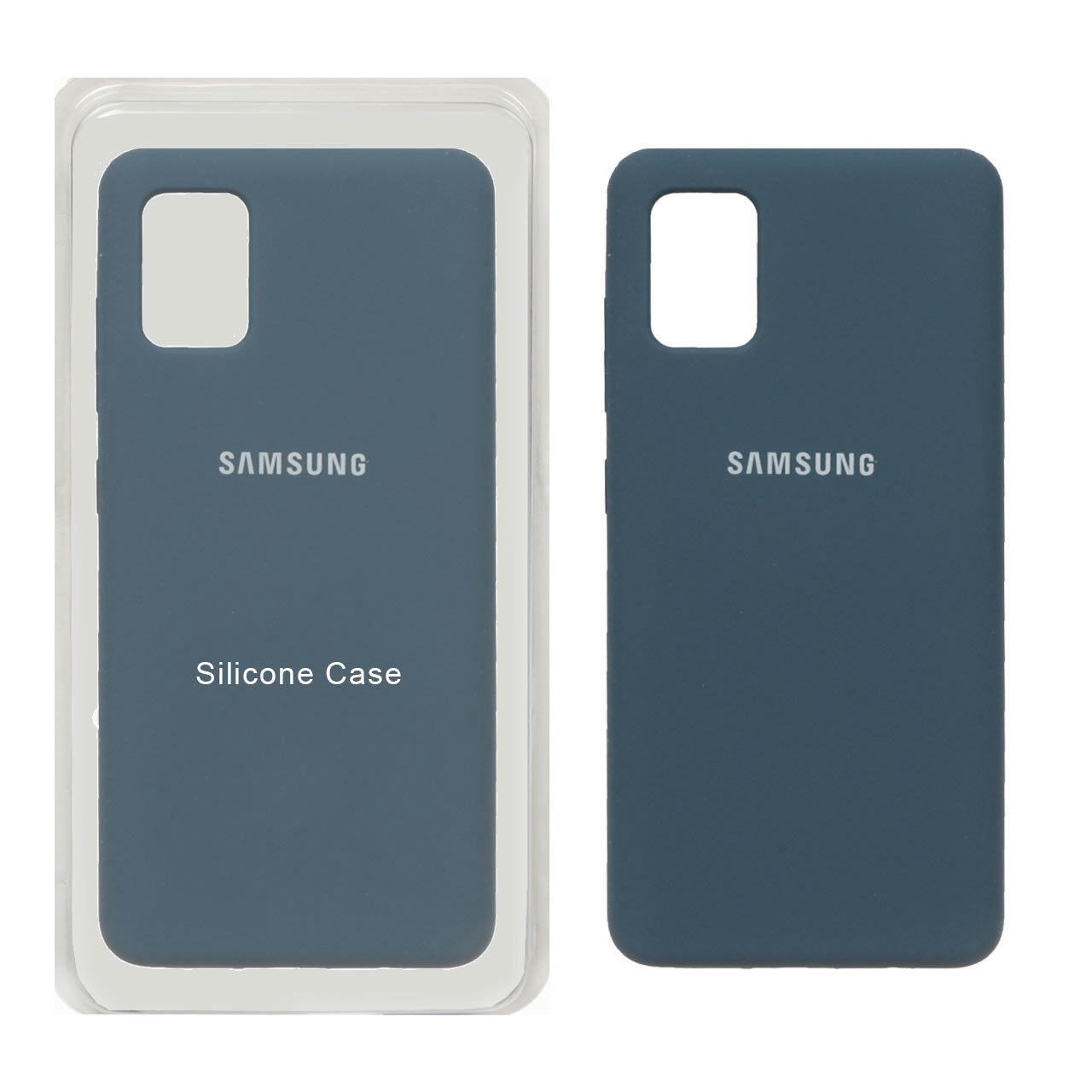 قاب سیلیکونی پاک کنی اورجینال Samsung Galaxy A51 / M40s - آبی تیره (پک اصلی)