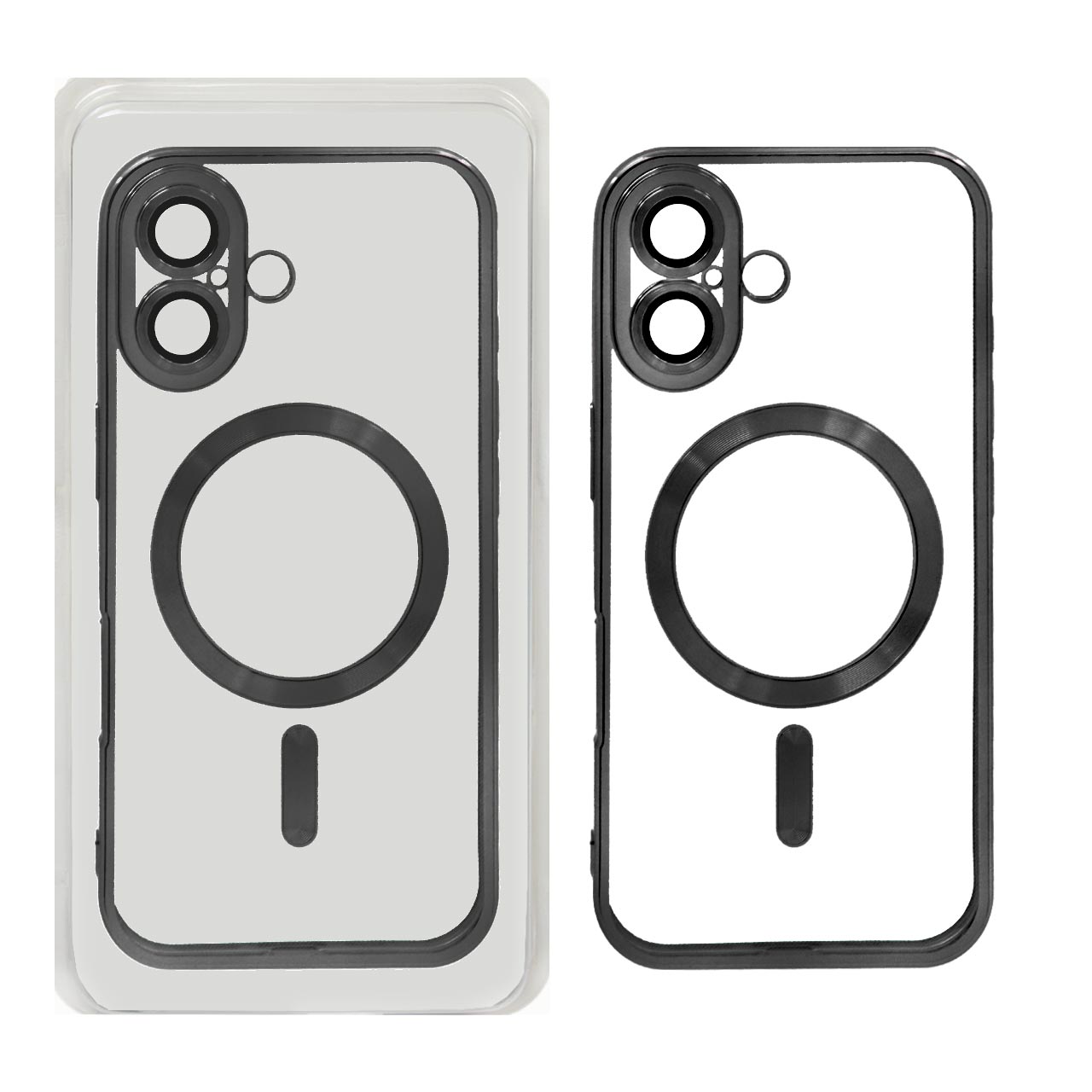 قاب اورجینال الکترواستاتیک Magsafe لنز گلس دار Apple iPhone 16 - مشکی (پک دار)