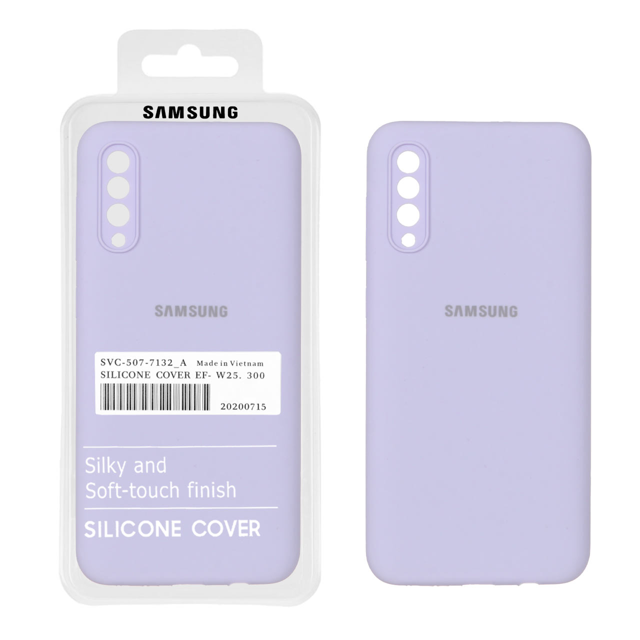 قاب سیلیکونی پاک کنی اورجینال درجه یک Samsung Galaxy A50 / A50s / A30s - یاسی (پک دار)