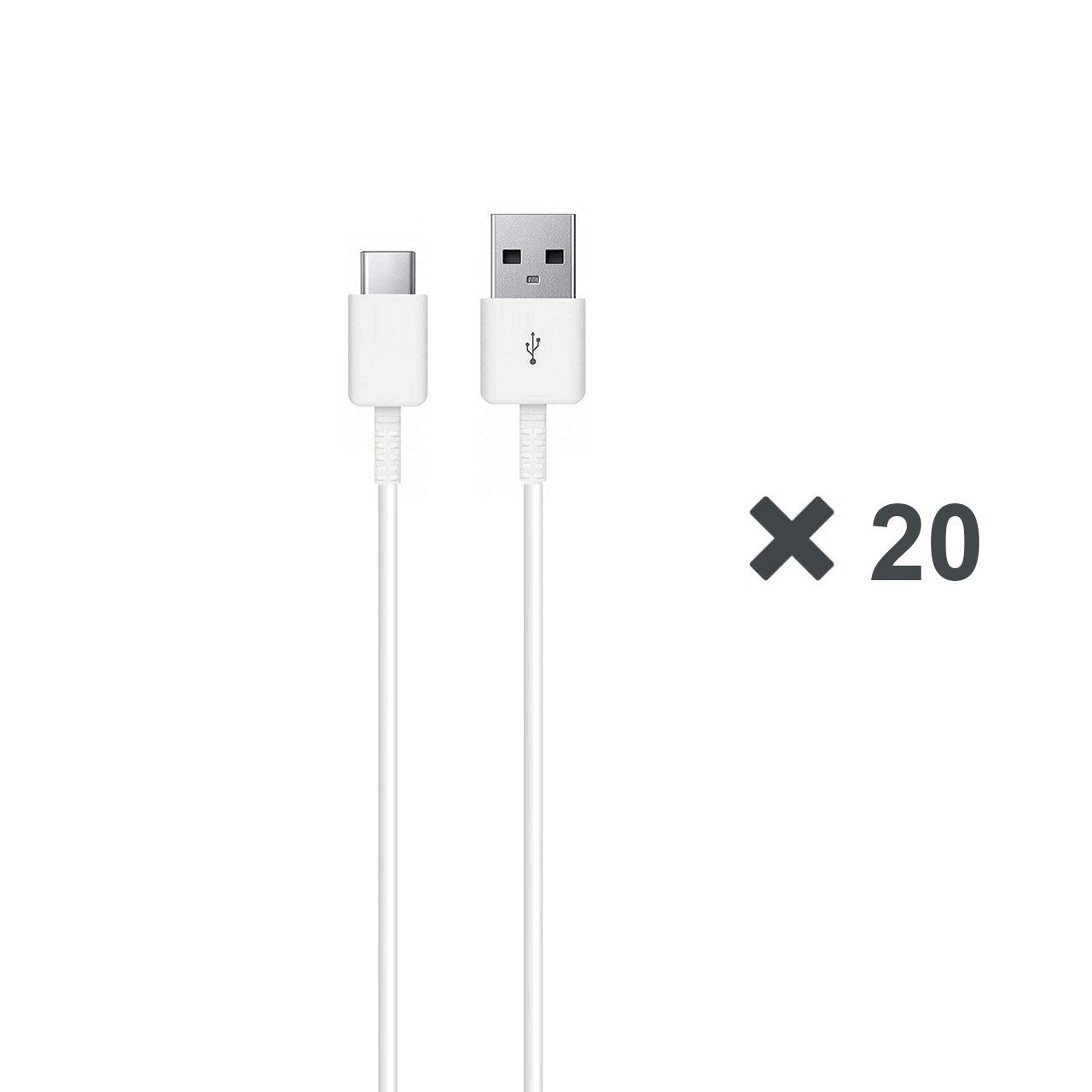 پک 20 عددی کابل شارژ SAMSUNG Type-C مدل EP-DG970 S10-CH - سفید - DST (گارانتی شش ماهه)