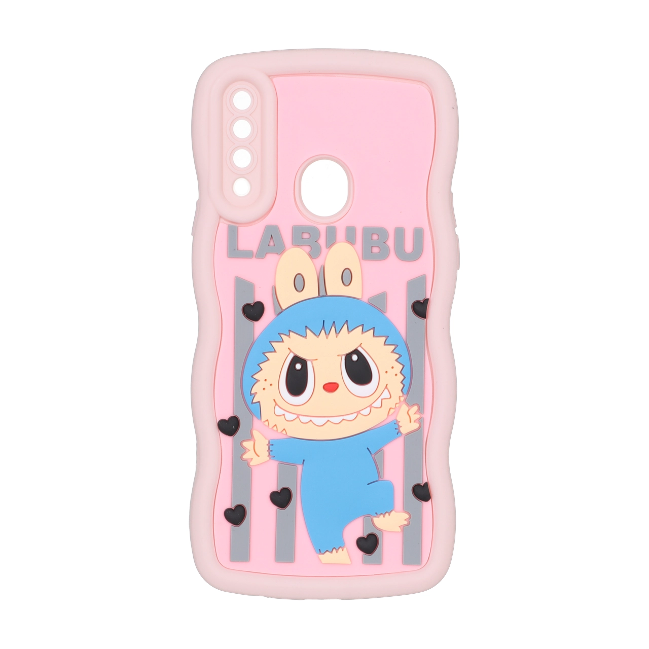 قاب کنگره ای عروسک برجسته محافظ لنزدار Samsung Galaxy A20s - طرح 171