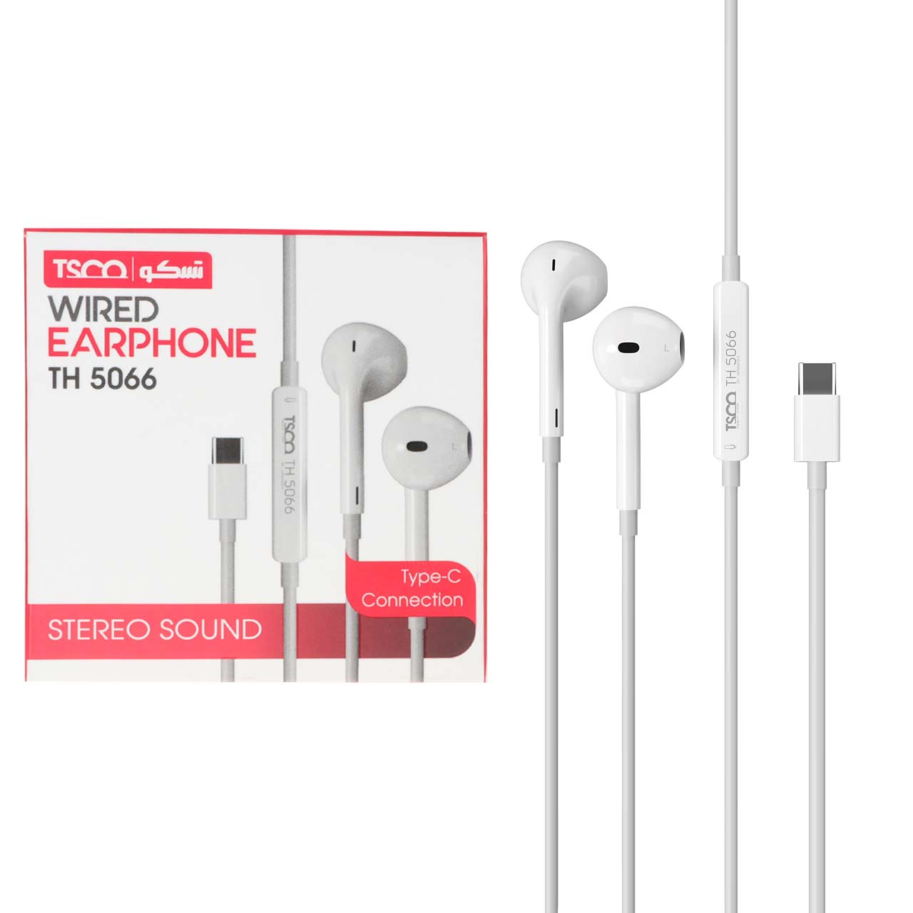 هندزفری باسیم TSCO Type-C مدل TH 5066 - مشکی
