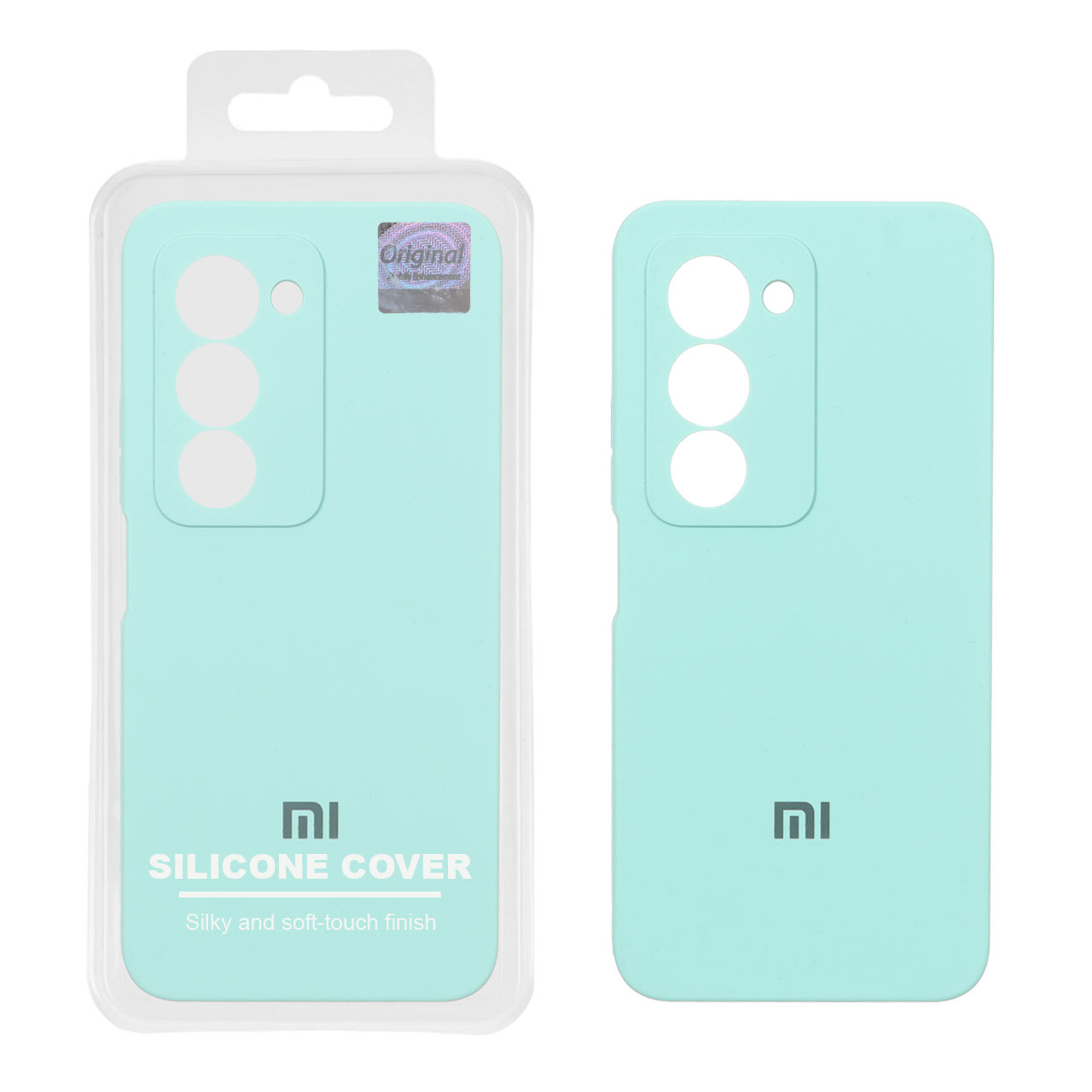 قاب سیلیکونی پاک کنی اورجینال Master Quality مدل Xiaomi Redmi 15 4G - سبزآبی (پک دار)