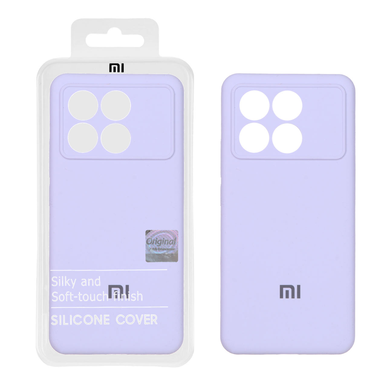 قاب سیلیکونی پاک کنی اورجینال Master Quality مدل Xiaomi Poco X6 Pro 5G / Redmi K70E - یاسی (پک دار)