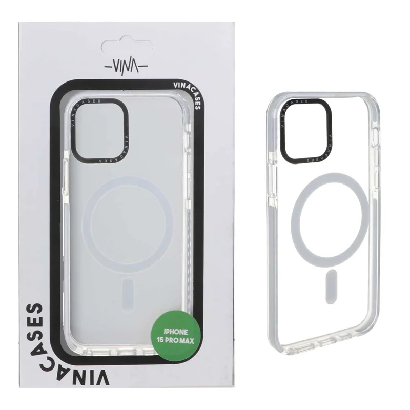 قاب اورجینال Vina شفاف Magsafe مدل Apple iPhone 12 Pro / iPhone 12 - سفید (پک دار)