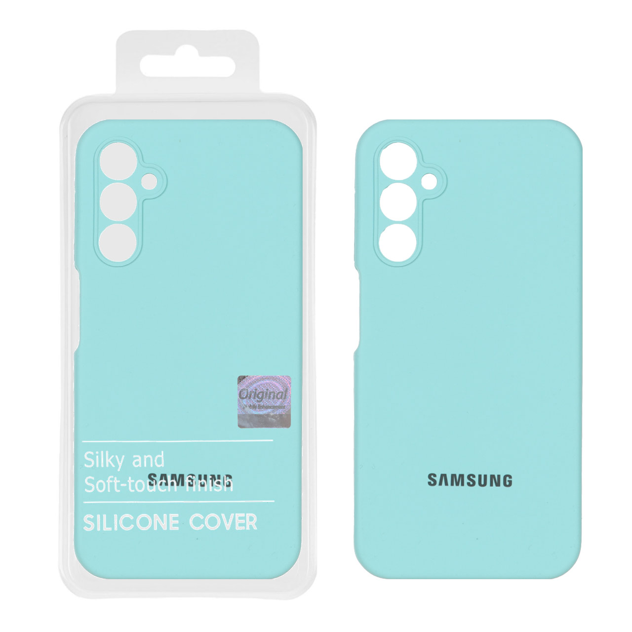 قاب سیلیکونی پاک کنی اورجینال Master Quality مدل Samsung Galaxy A24 - سبز آبی (پک دار)