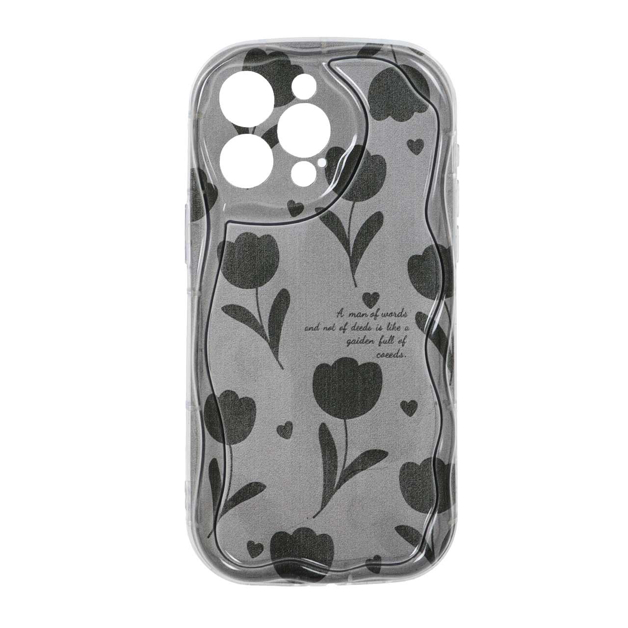 قاب کنگره ای ژله ای Black Design مدل Apple iPhone 15 Pro Max - طرح 25