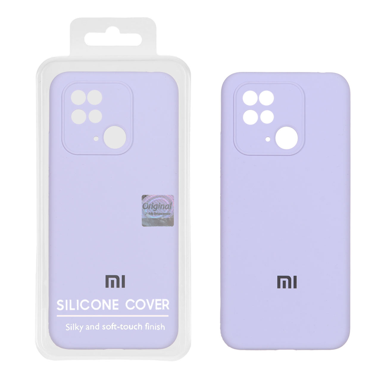 قاب سیلیکونی پاک کنی اورجینال Master Quality مدل Xiaomi Redmi 10C / Redmi 10 Power / Poco C40 - یاسی (پک دار)