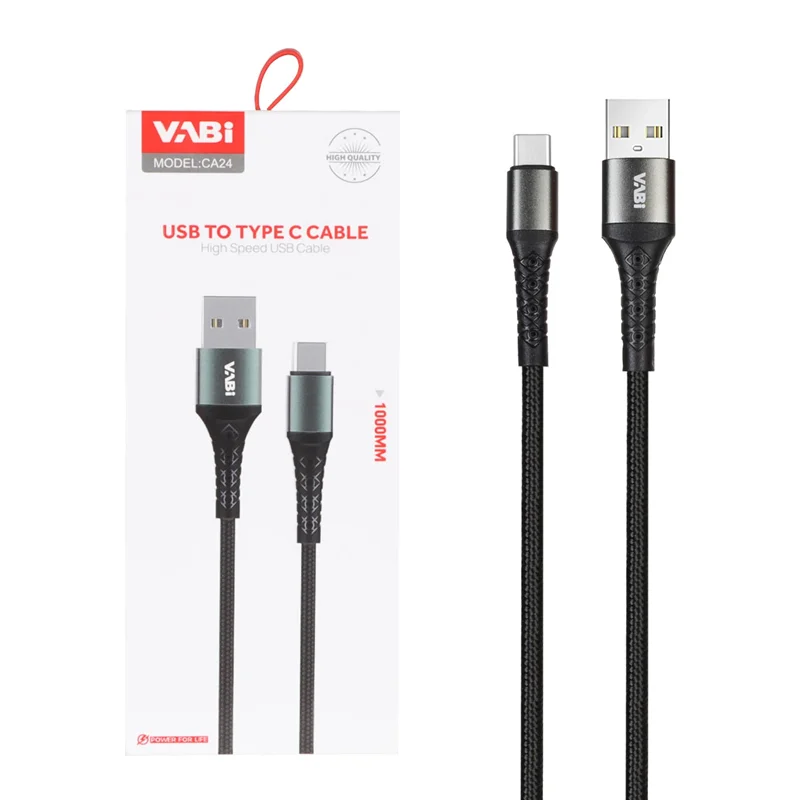 کابل شارژ فست VABI Type-C مدل CA24 - مشکی
