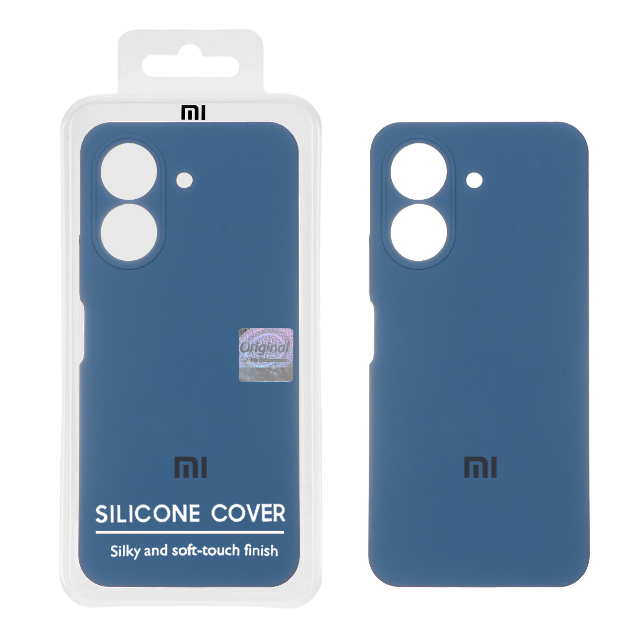قاب سیلیکونی پاک کنی اورجینال Master Quality مدل Xiaomi Redmi 13C / Poco C65 - آبی تیره (پک دار)