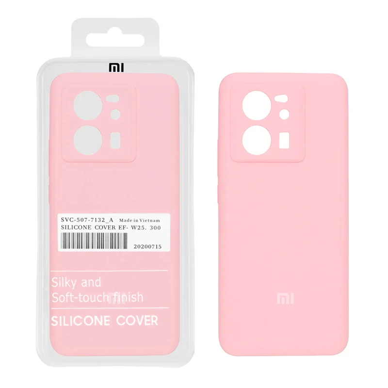 قاب سیلیکونی پاک کنی اورجینال درجه یک Xiaomi Mi 13T / Mi 13T Pro - صورتی (پک دار)