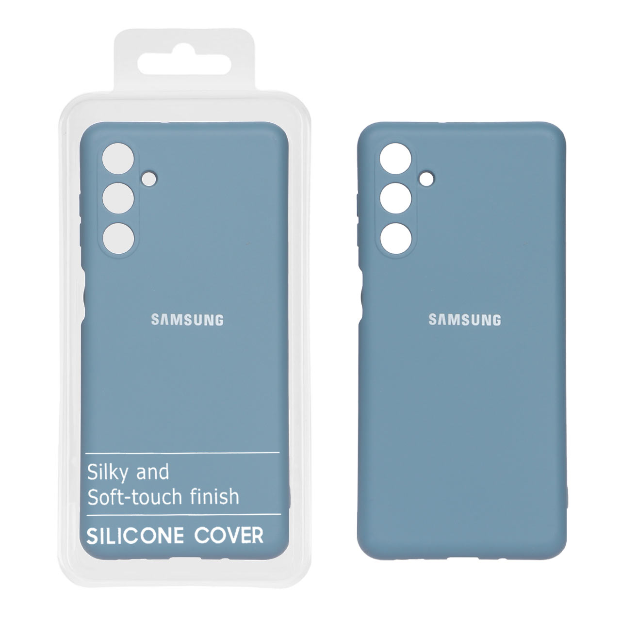 قاب نیو سیلیکون محافظ لنزدار Samsung M54 / F54 - RFF - آبی فیلی (پک دار)