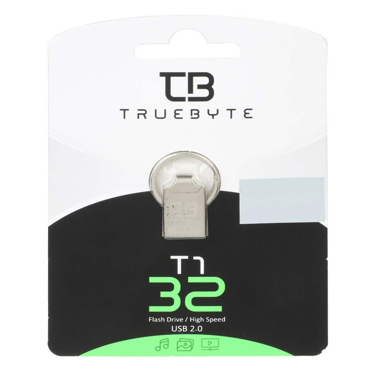 TRUEBYTE T1 USB2.0 Flash Memory-32GB نقره ای (گارانتی مادام العمر شرکت آی تین)