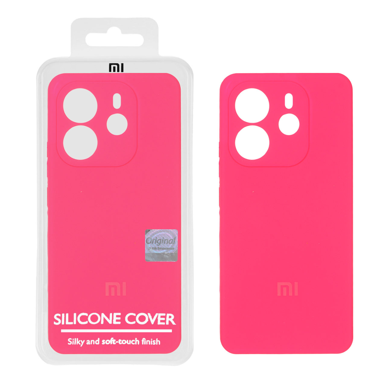 قاب سیلیکونی پاک کنی اورجینال Master Quality مدل Xiaomi Redmi Note 14 4G - صورتی فانتزی (پک دار)