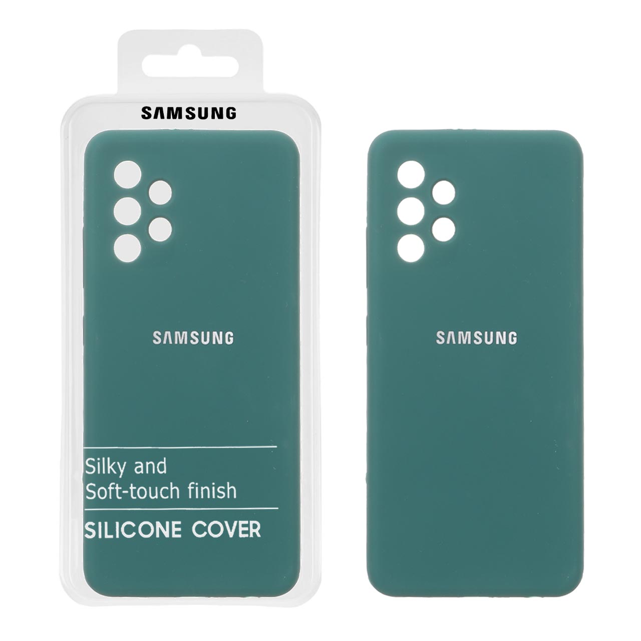 قاب سیلیکونی پاک کنی اورجینال درجه یک Samsung Galaxy A32 4G - سبز (پک دار)