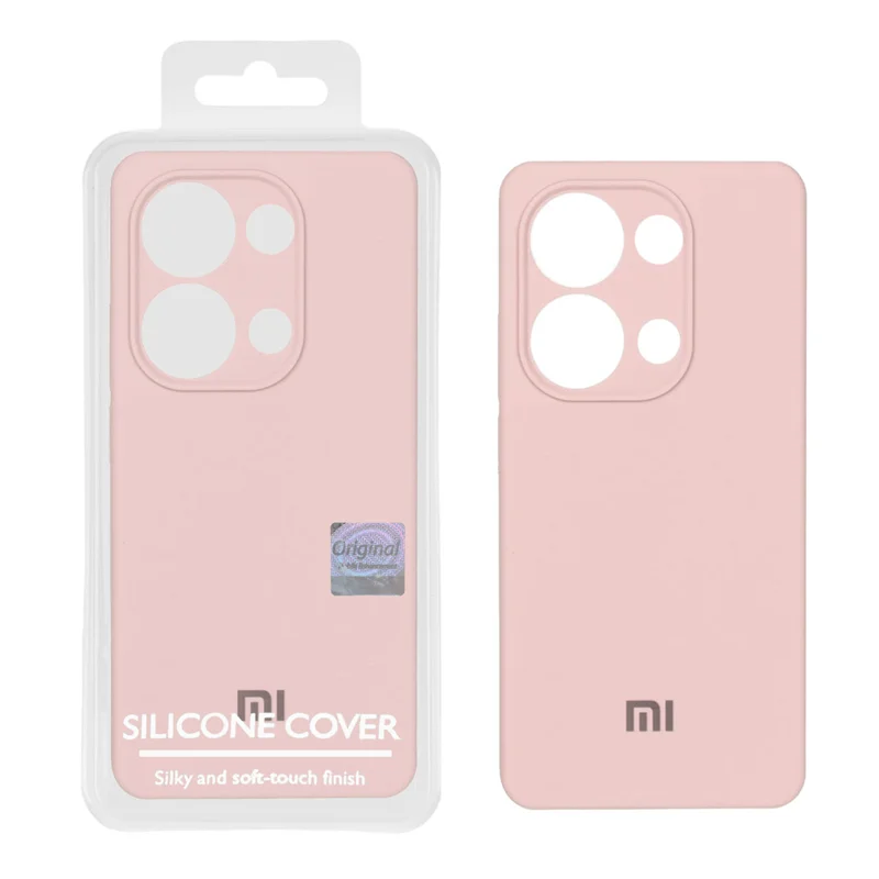 قاب سیلیکونی پاک کنی اورجینال Master Quality مدل Xiaomi Redmi Note 14S / Note 13 Pro 4G / Poco M6 Pro 4G - صورتی چرک (پک دار)