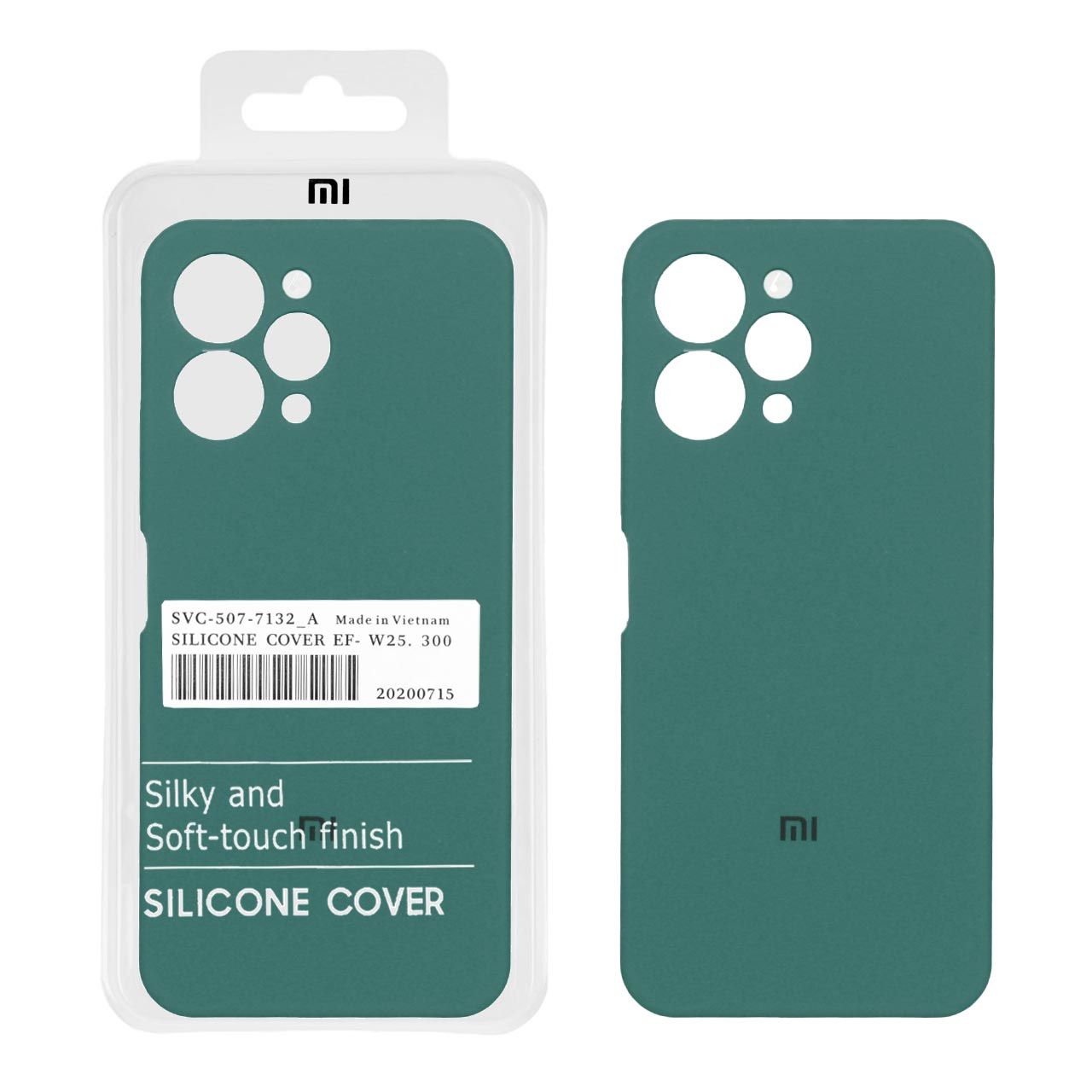 قاب سیلیکونی پاک کنی اورجینال درجه یک Xiaomi Redmi 12 / Poco M6 Pro 5G - سبز (پک دار)