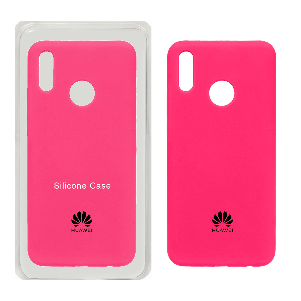 قاب سیلیکونی پاک کنی اورجینال Huawei Y9 (2019) - صورتی فانتزی (پک اصلی)