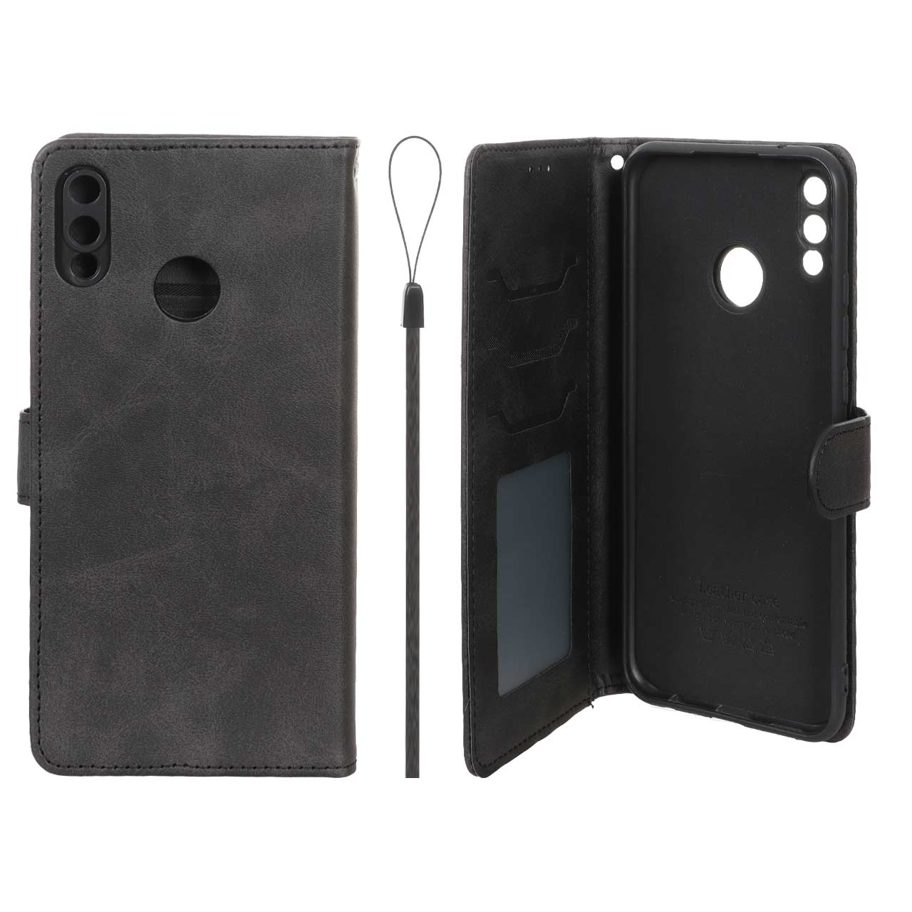 کیف موبایل مگنتی درجه یک داخل خز MNC Plus مدل Huawei Y9 2019 - مشکی