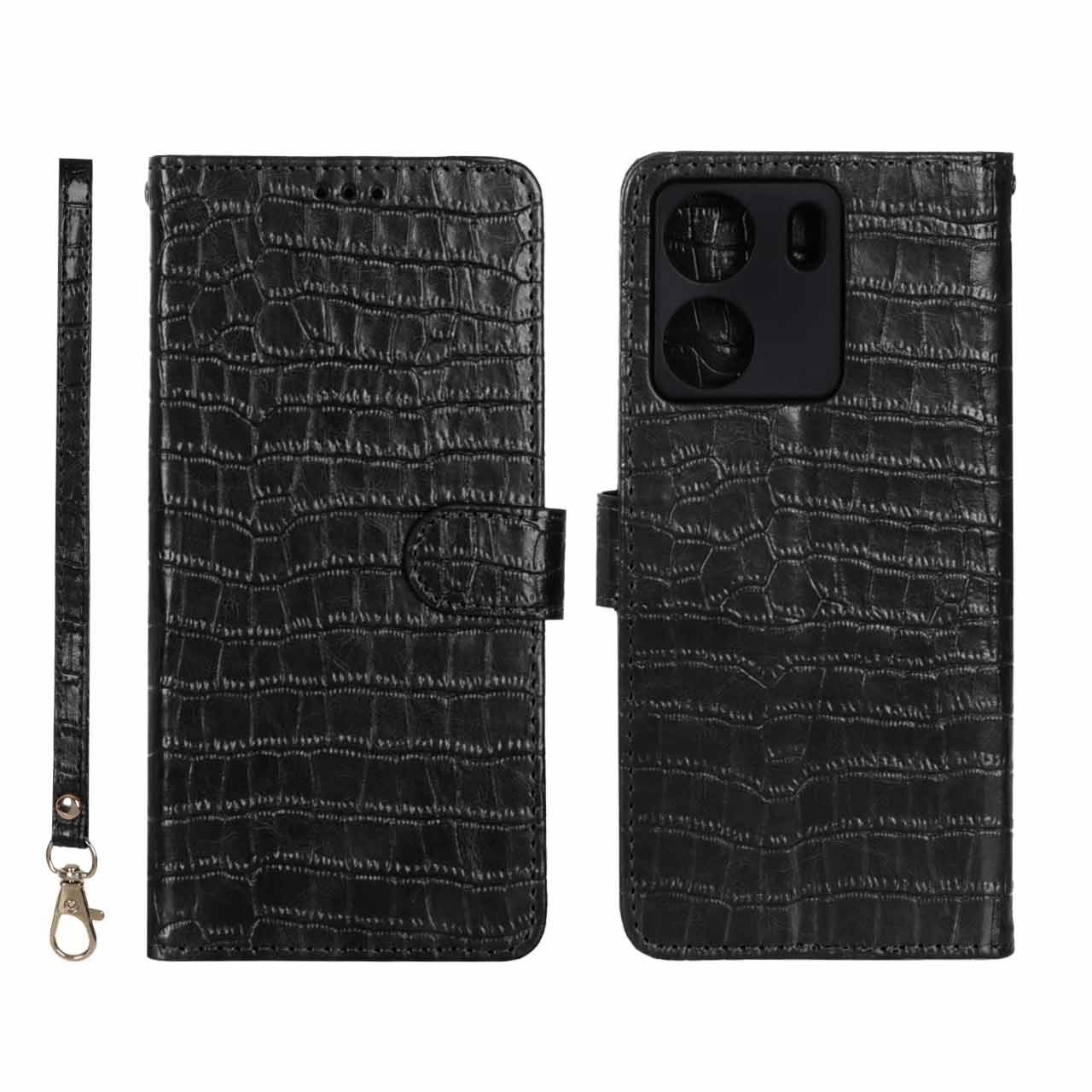 کیف موبایل مگنتی کروکو MNC مدل Xiaomi Redmi 13C / Poco C65 - مشکی