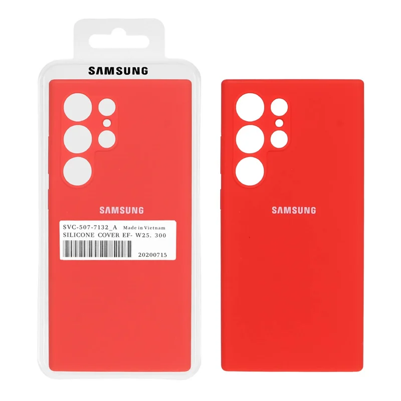 قاب سیلیکونی پاک کنی اورجینال درجه یک Samsung Galaxy S24 Ultra - قرمز (پک اصلی)