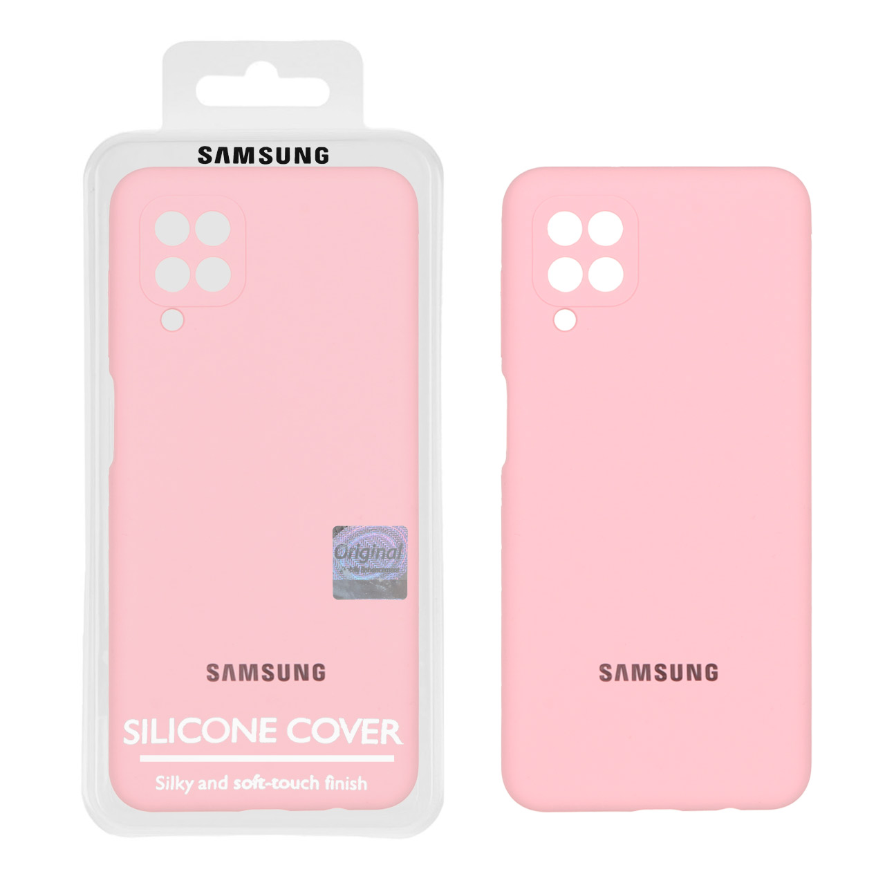 قاب سیلیکونی پاک کنی اورجینال Master Quality مدل Samsung Galaxy A12 / M12 / F12 - صورتی (پک دار)