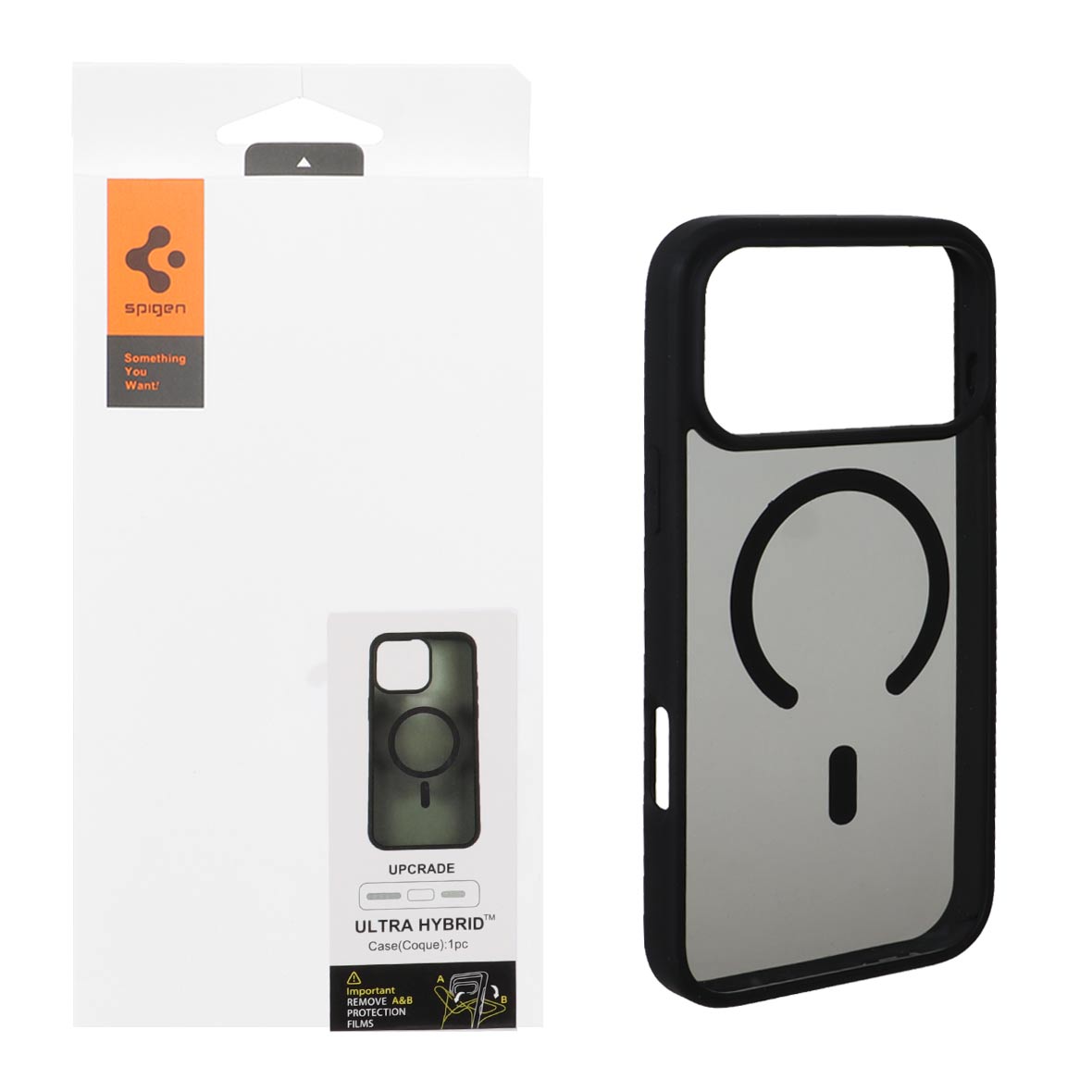 قاب اورجینال Magsafe Spigen با توری اسپیکر فلزی Apple iPhone 17 Pro Max - مشکی (پک دار)