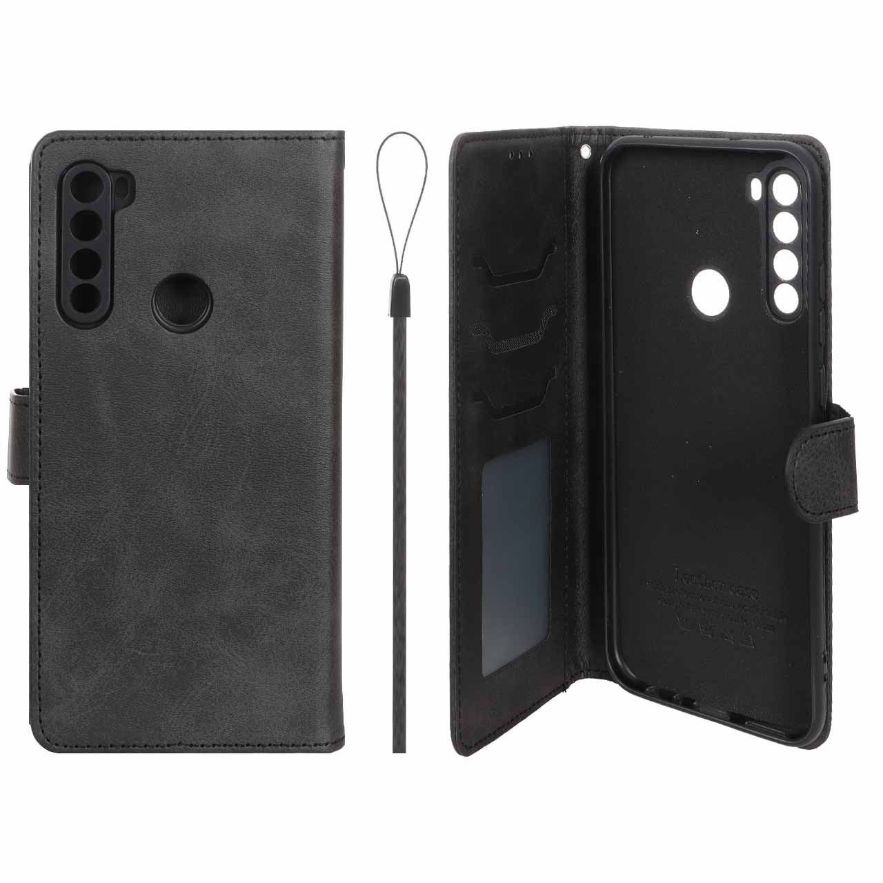 کیف موبایل مگنتی درجه یک داخل خز MNC Plus مدل Xiaomi Redmi Note 8T - مشکی