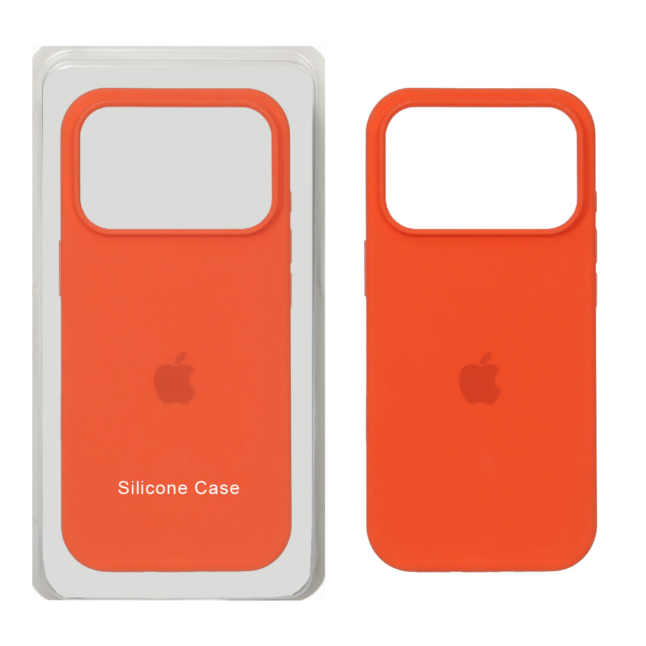 قاب سیلیکونی پاک کنی اورجینال Apple iPhone 17 Pro - نارنجی تیره (پک اصلی)