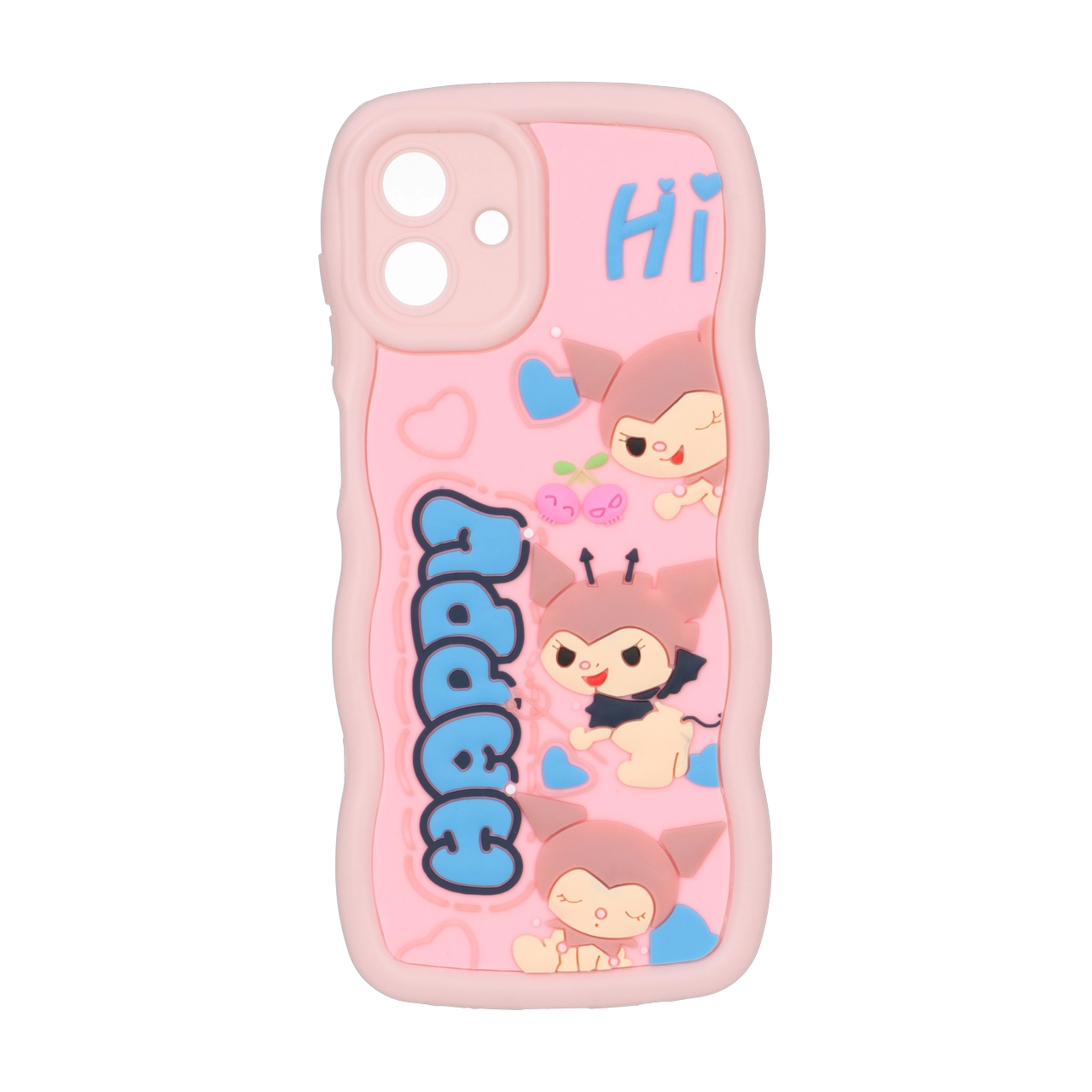 قاب کنگره ای عروسک برجسته محافظ لنزدار Samsung Galaxy A07 - طرح 107