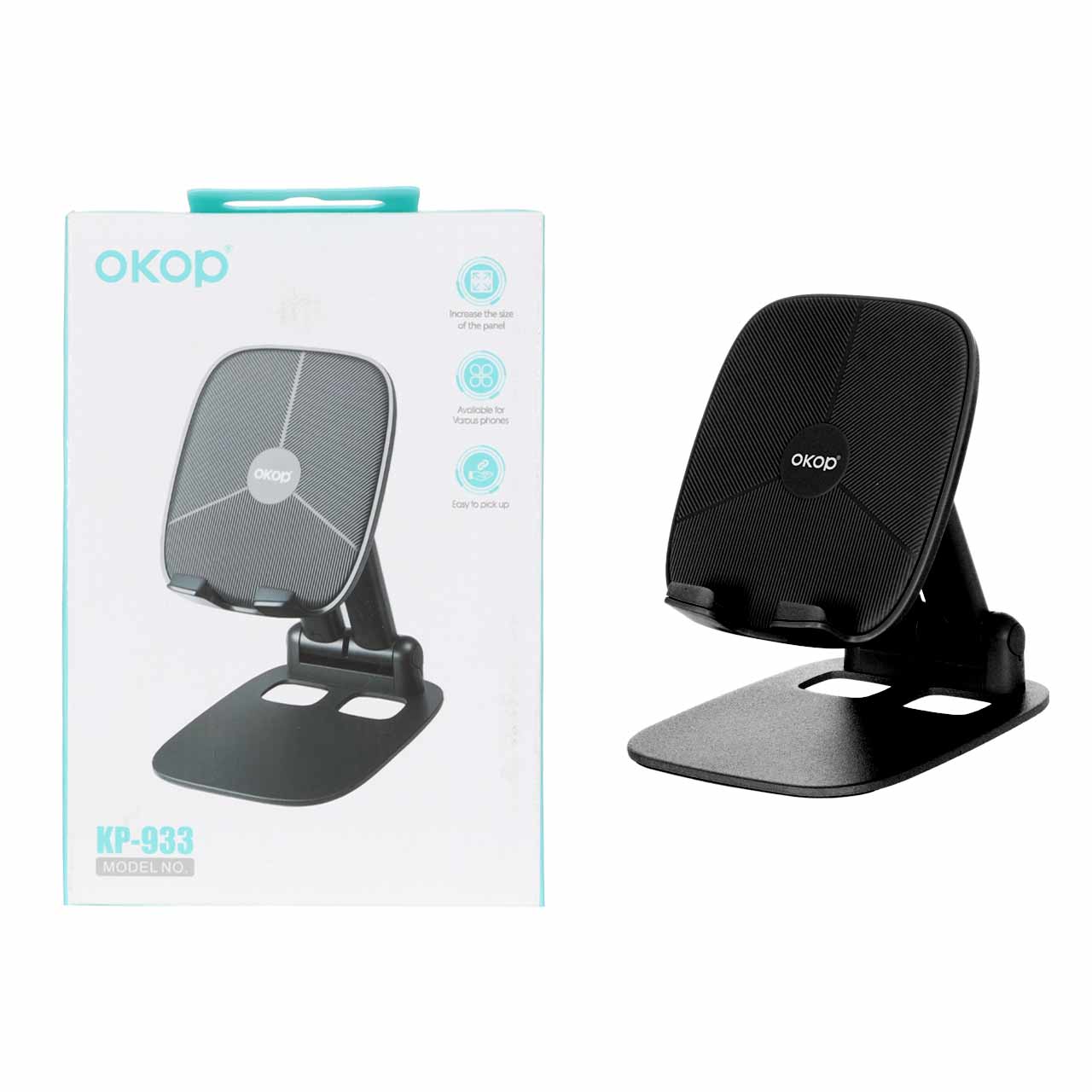 هولدر گوشی موبایل رومیزی Okop مدل KP-933 - مشکی