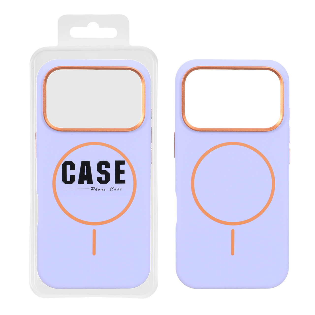 قاب سیلیکونی پاک کنی اورجینال درجه یک MagSafe لنز فلزی Apple iPhone 17 Pro - بنفش روشن (پک دار) - MPS