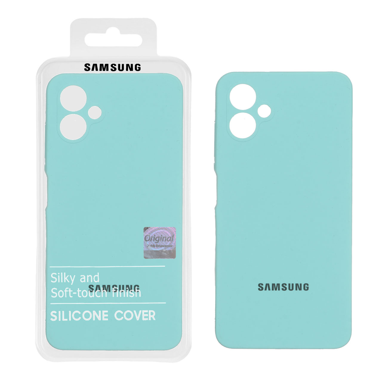 قاب سیلیکونی پاک کنی اورجینال Master Quality مدل Samsung Galaxy A06 - سبزآبی (پک دار)