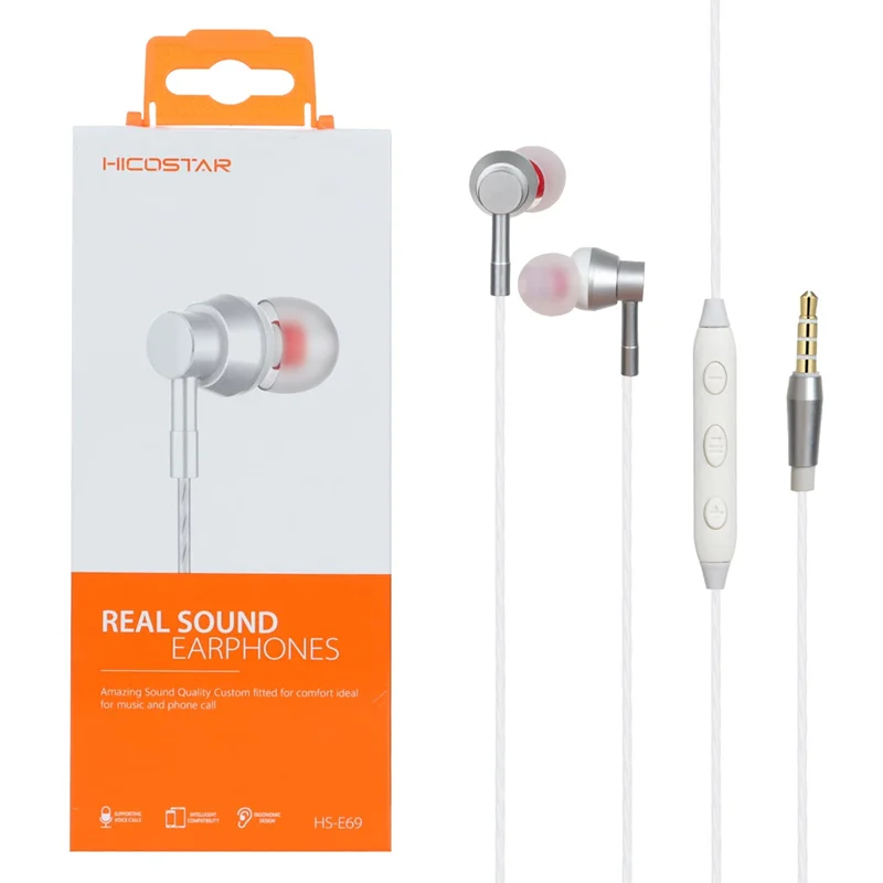 هندزفری باسیم Hicostar مدل HS-E69 - سفید