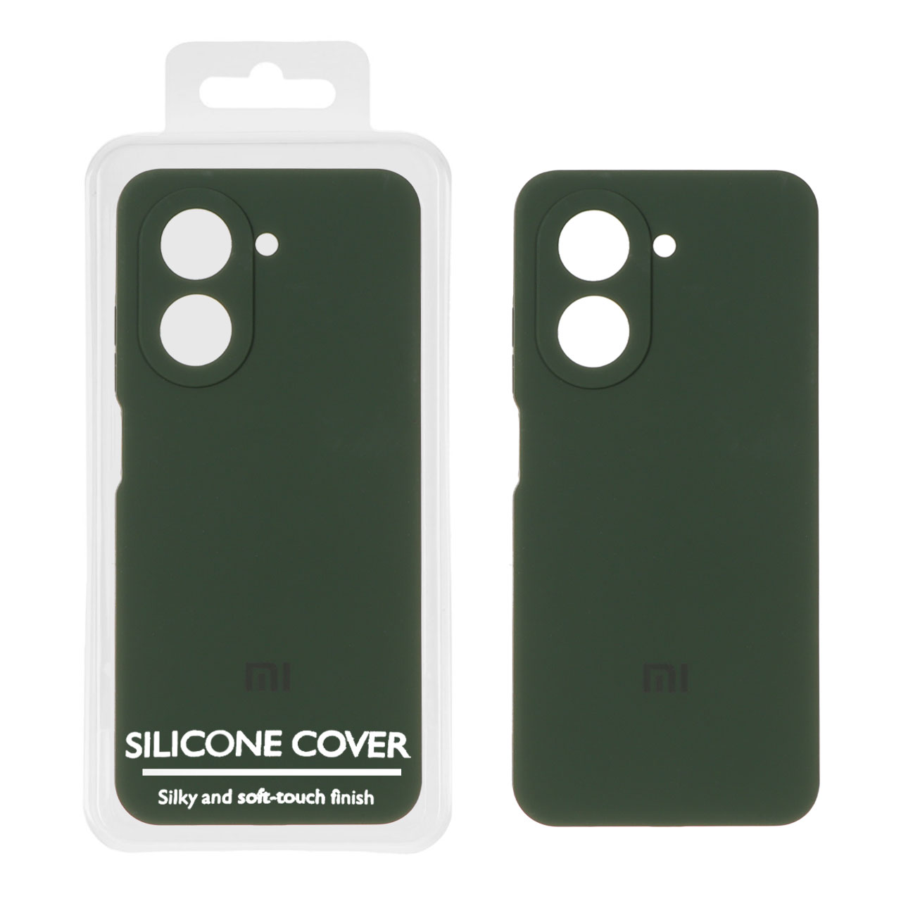 قاب سیلیکونی پاک کنی اورجینال Master Quality مدل Xiaomi Redmi A5 / Poco C71 -سبز تیره (پک دار)