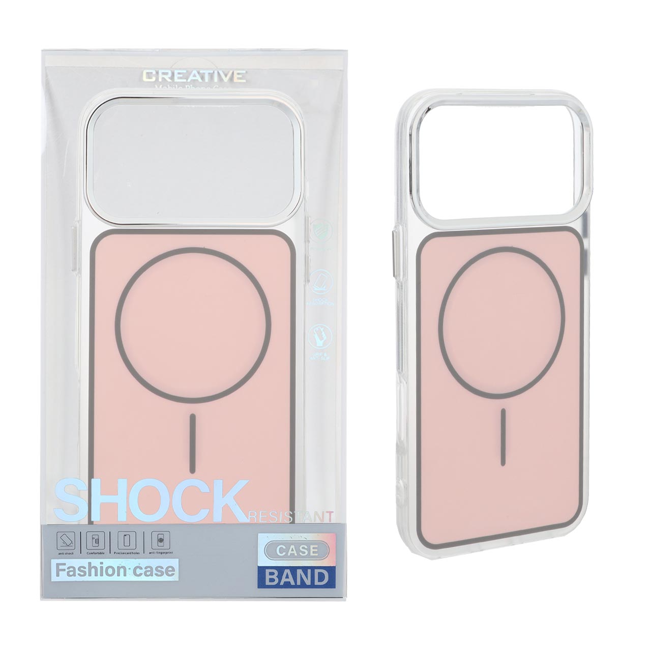 قاب اورجینال Unique Case مات رنگی MagSafe لنز کروم Apple iPhone 17 Pro Max - صورتی (پک دار)