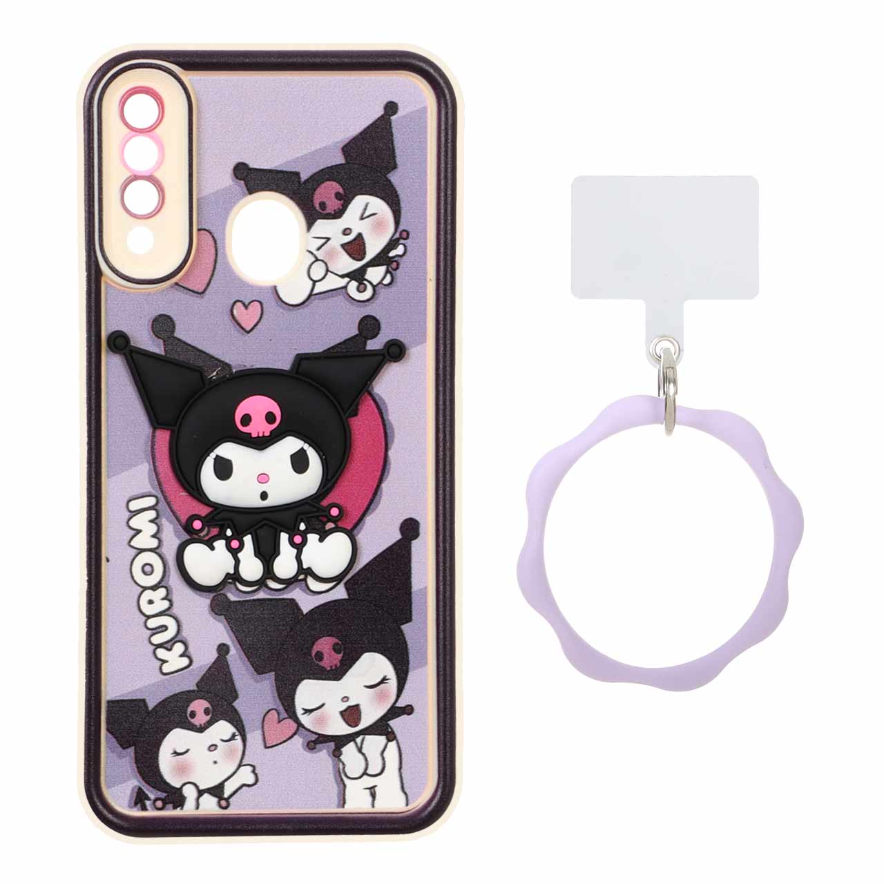 قاب Solid Case عروسک برجسته النگویی Samsung Galaxy A20s - طرح 395